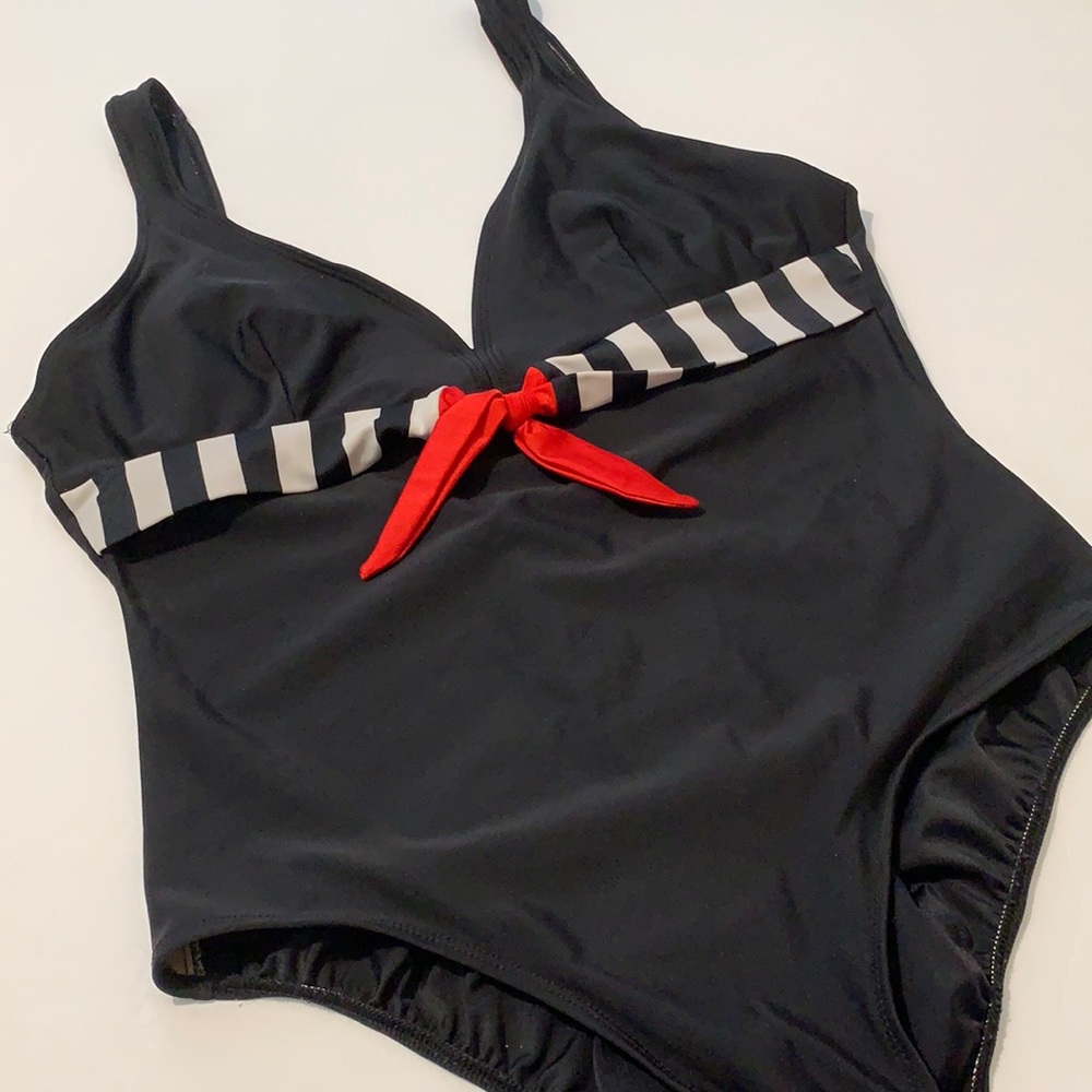 Vintage Shore Shapes Retro Pinup Swimsuit